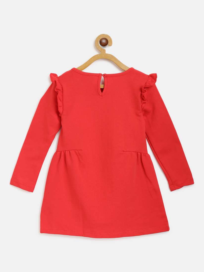 Buy LC Waikiki Girls Red Printed Fit Flare Dress Dresses for Girls 10905430 Myntra