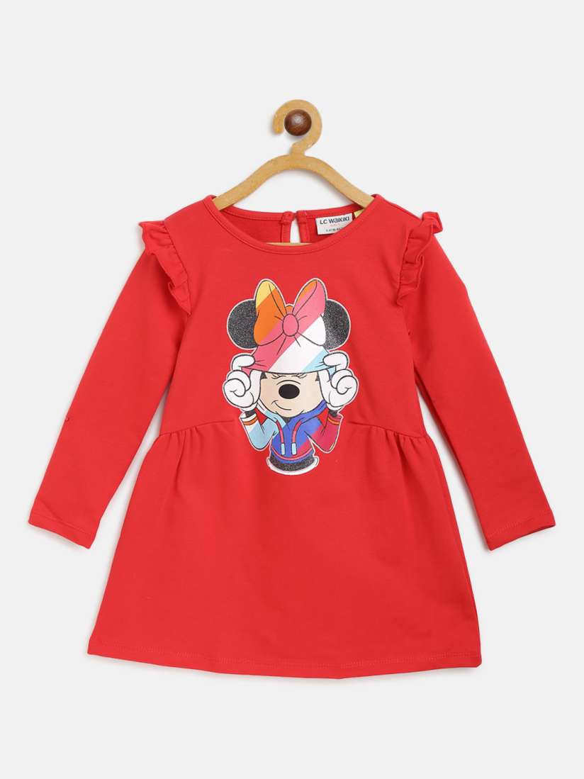 Buy LC Waikiki Girls Red Printed Fit Flare Dress Dresses for Girls 10905430 Myntra
