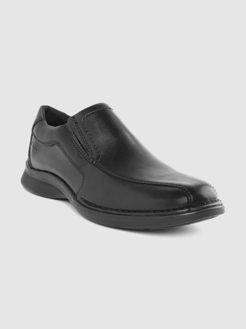 Buy Clarks Men Black Solid Leather Formal Slip On Shoes Formal Shoes for Men 10906526 Myntra