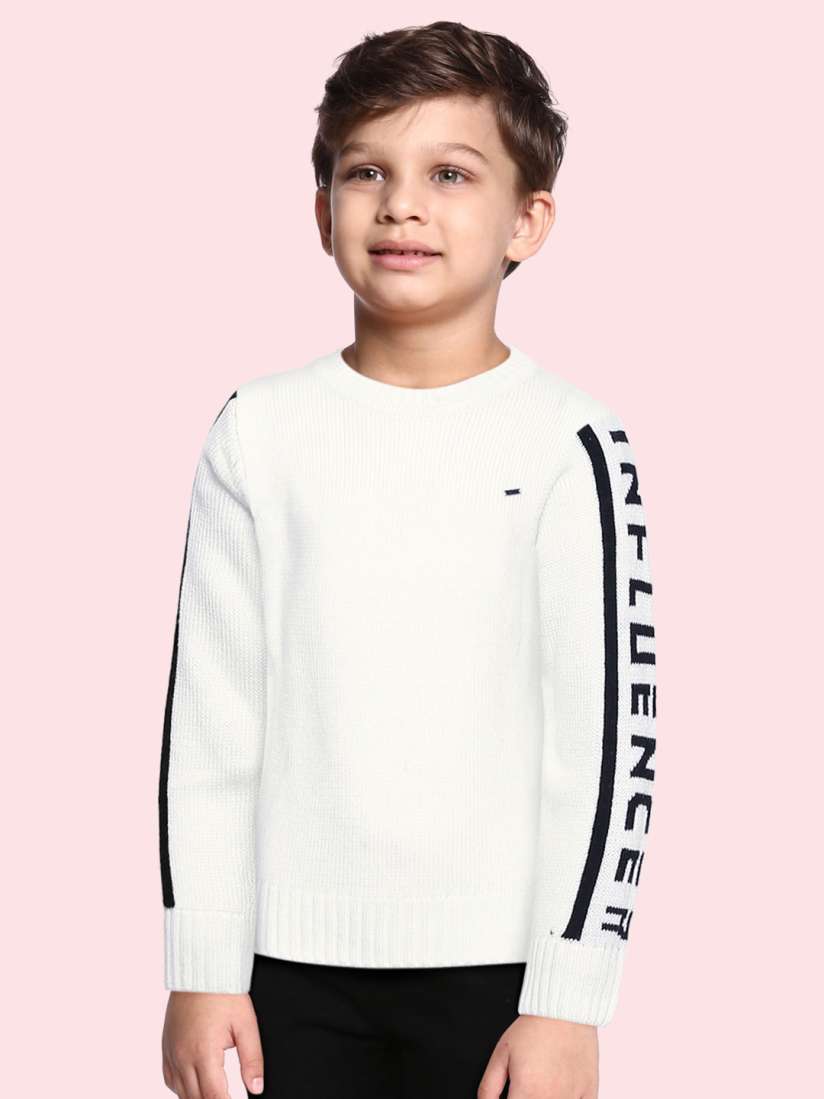 Buy Gini and Jony Boys Off White Solid Pullover Sweater Sweaters for Boys 10916152 Myntra
