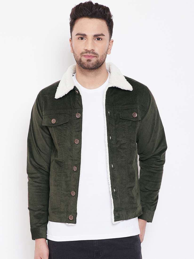 Corduroy Blazer Blazer Men 2019 FUGAZEE Men Olive Green