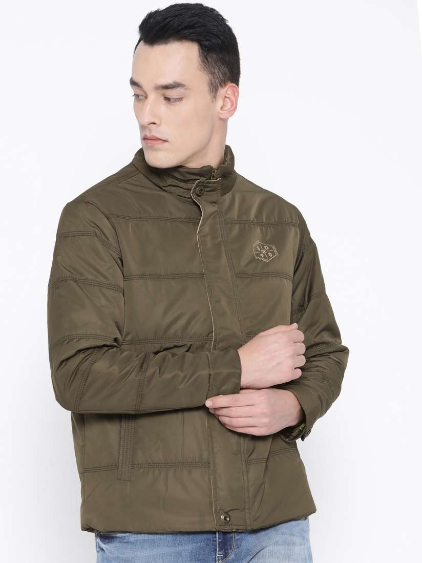 Mens Jackets Duke Jackets Myntra Buy Duke Men Olive Green Solid