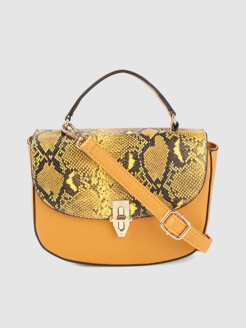 Yellow snakeskin bag deals