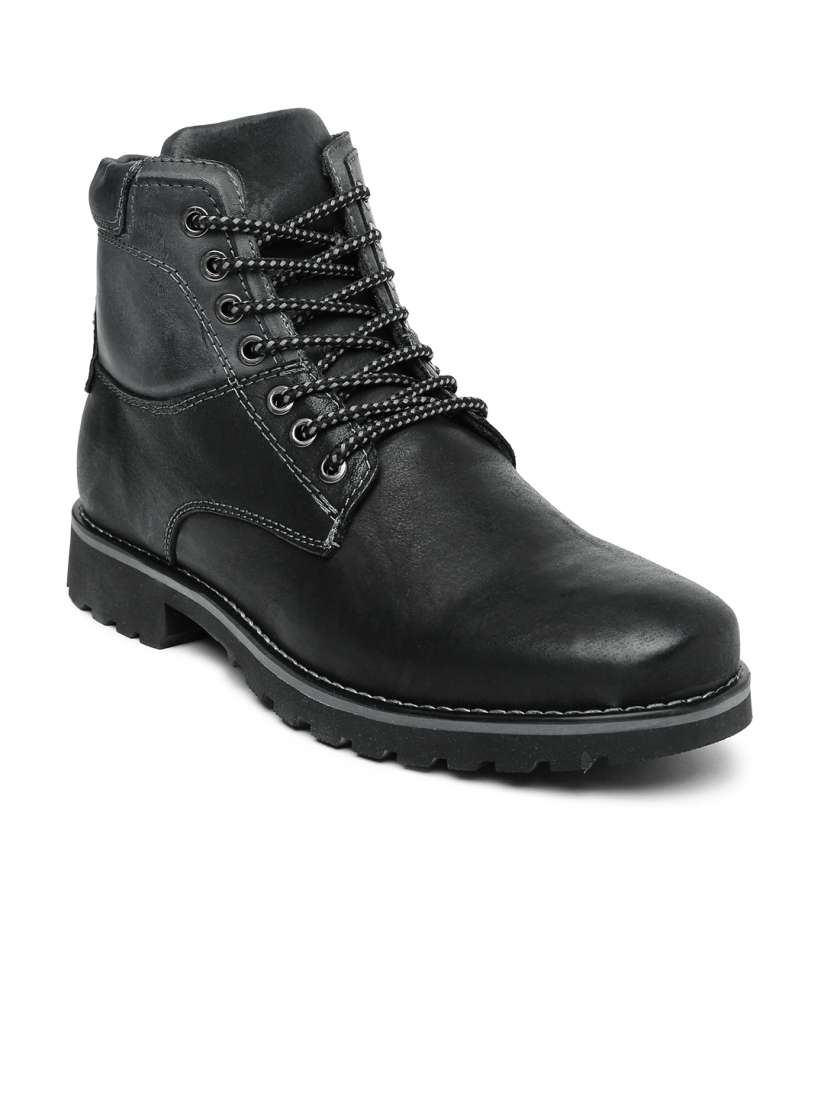 Buy Steve Madden Men Black Leather Boots Casual Shoes for Men 1093128 Myntra