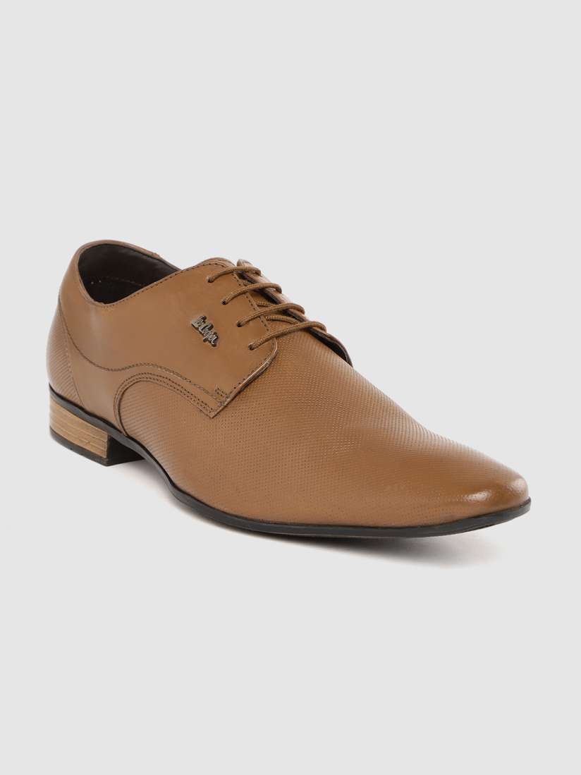 Buy Lee Cooper Men Tan Brown Leather Textured Formal Derbys Formal Shoes for Men 10937082 Myntra