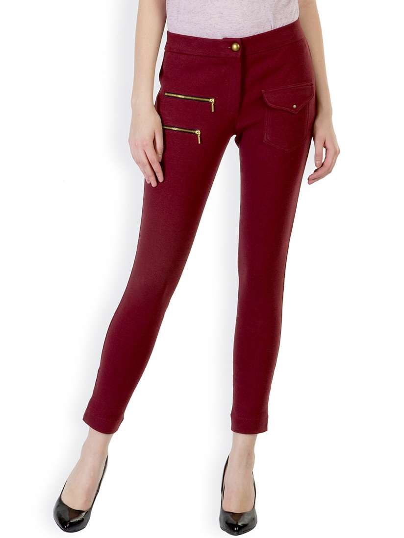 Buy Rider Republic Maroon Jeggings Jeggings for Women 1094432 Myntra
