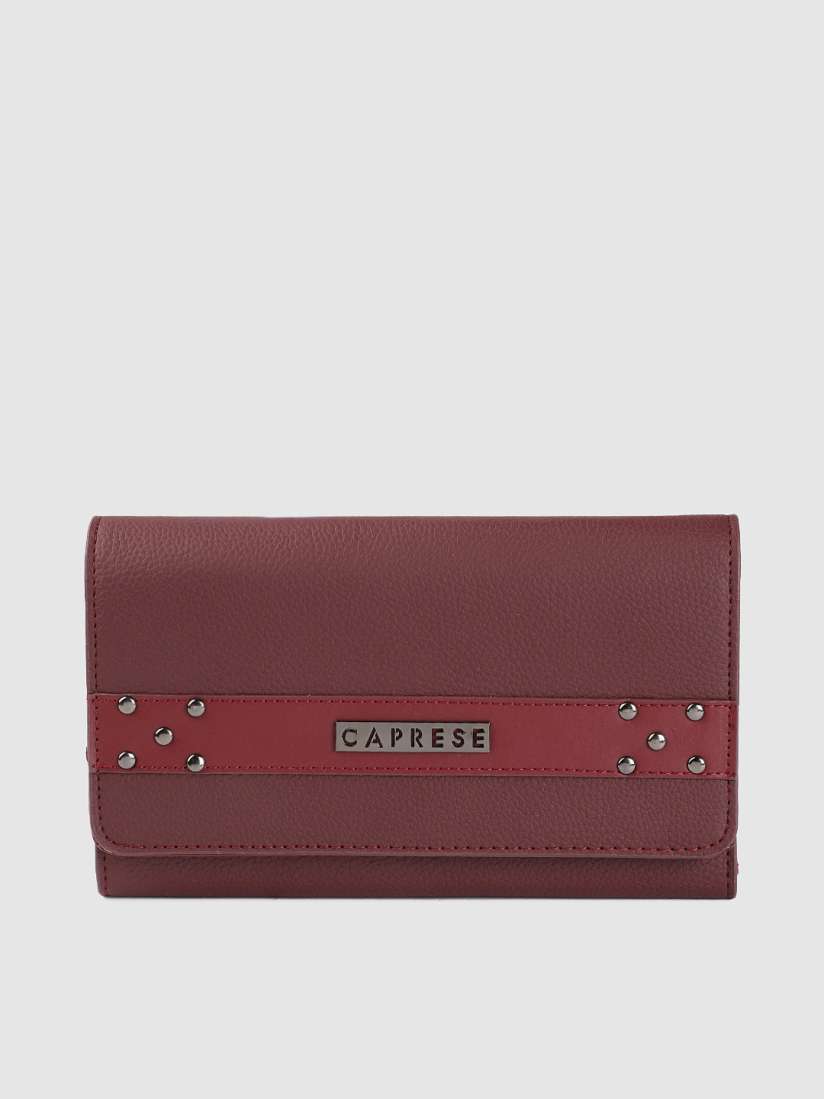 Buy Caprese Women Maroon Solid Three Fold Wallet Wallets for Women 10948658 Myntra