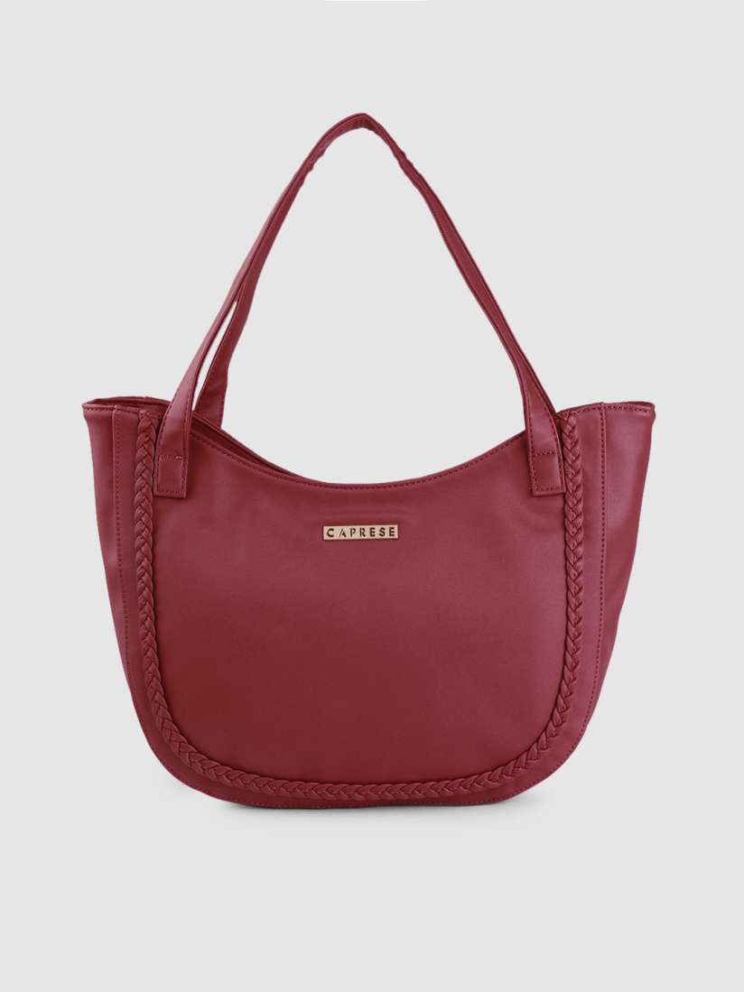 Buy Caprese Burgundy Solid Shoulder Bag Handbags for Women 10948722 Myntra