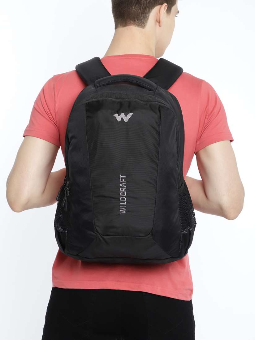 Wildcraft unisex black solid backpack outlet