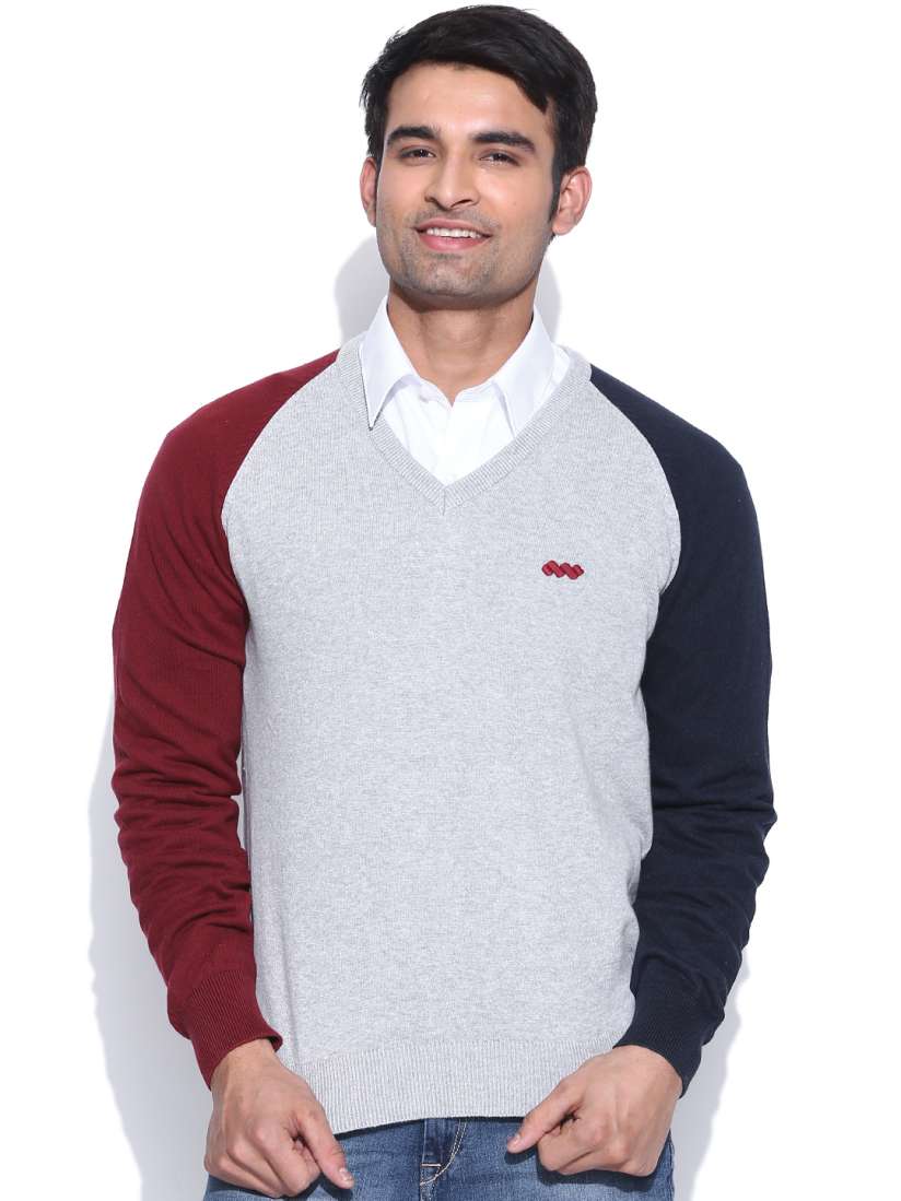 Buy Spunk Grey Melange Sweater Sweaters for Men 1095941 Myntra