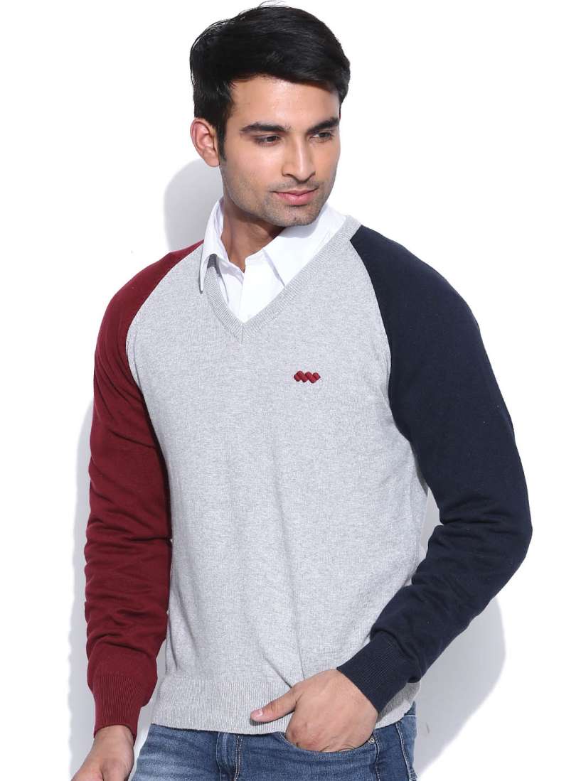 Buy Spunk Grey Melange Sweater Sweaters for Men 1095941 Myntra