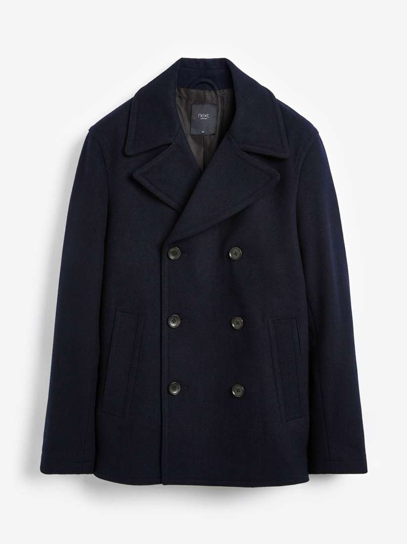 Navy double breasted peacoat store