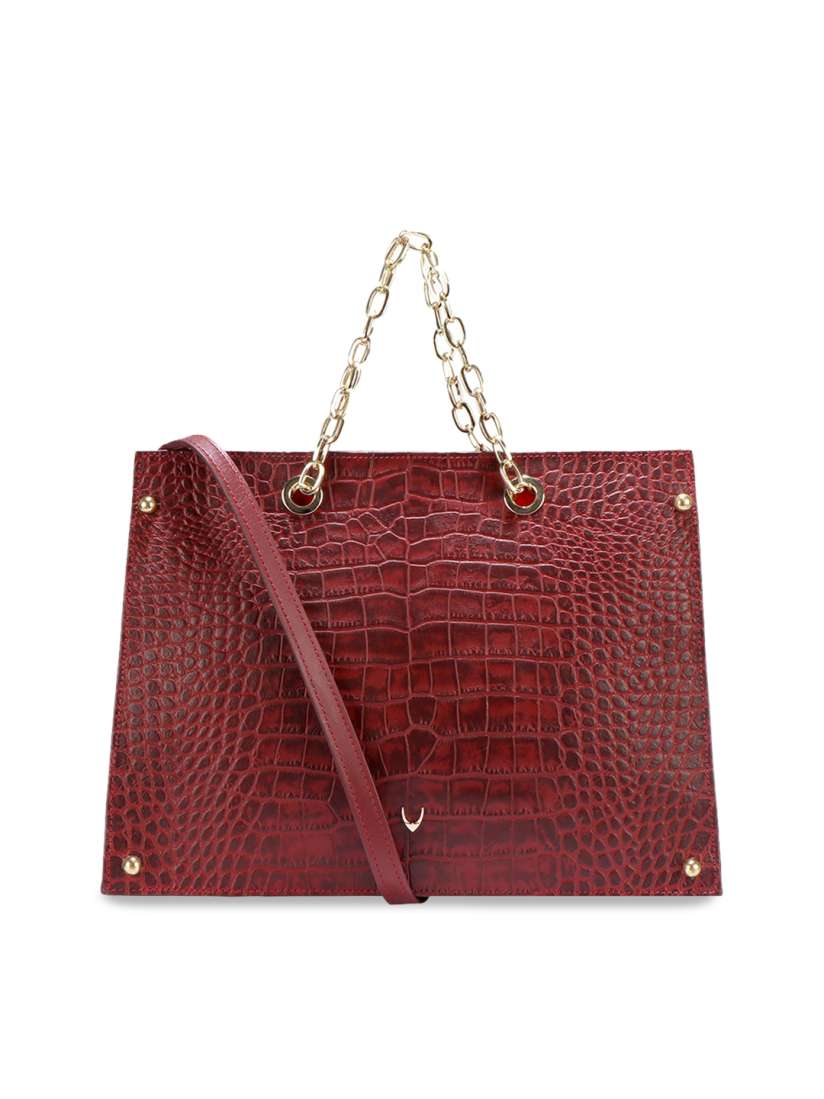 Buy Hidesign Red Crocodile Textured Leather Handheld Bag Handbags for Women 10984124 Myntra