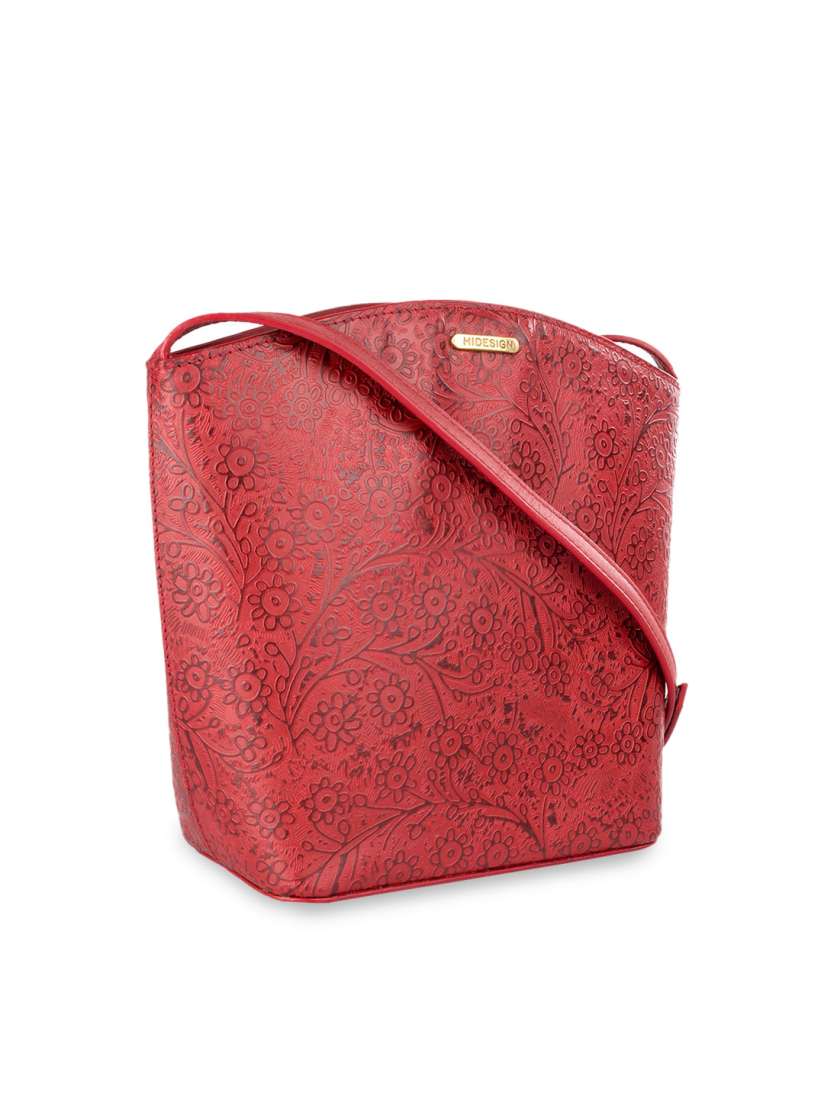 Hidesign red handbag deals