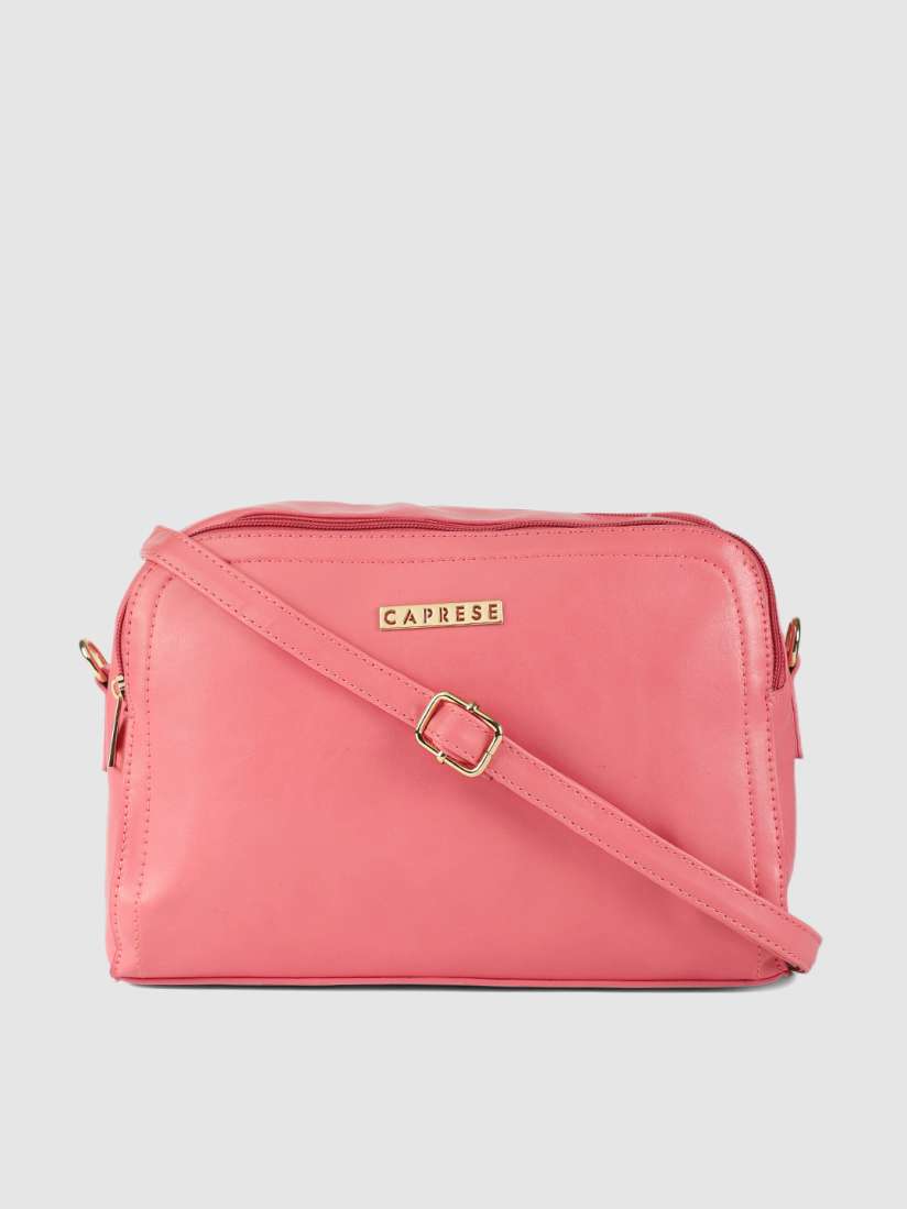 Buy Caprese Pink Solid Sling Bag Handbags for Women 10985888 Myntra