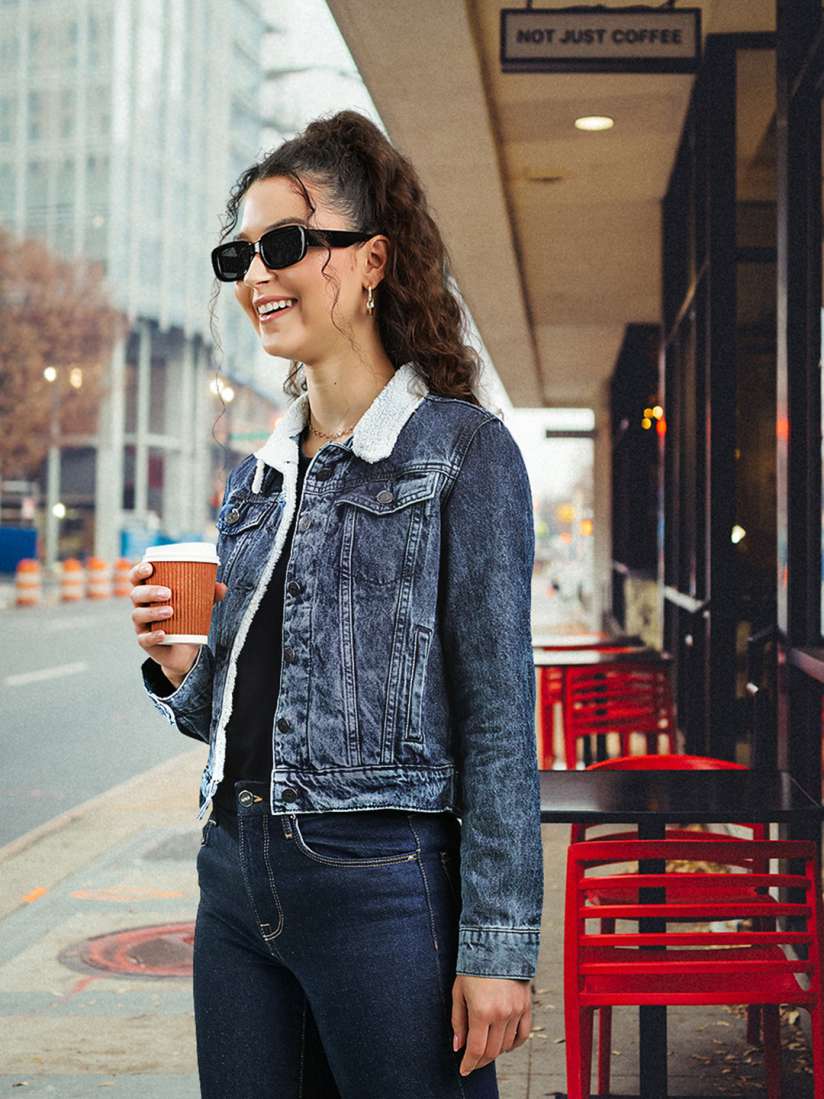Buy Tokyo Talkies Women Blue Solid Denim Jacket Jackets for Women 10990320 Myntra