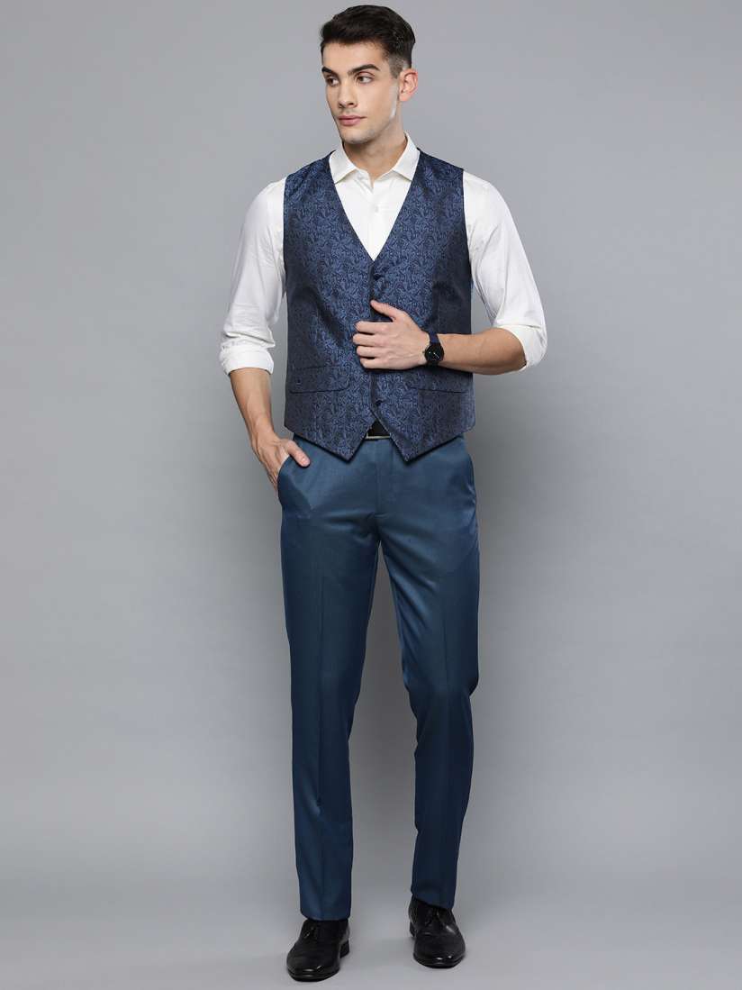 Mens navy waistcoat top