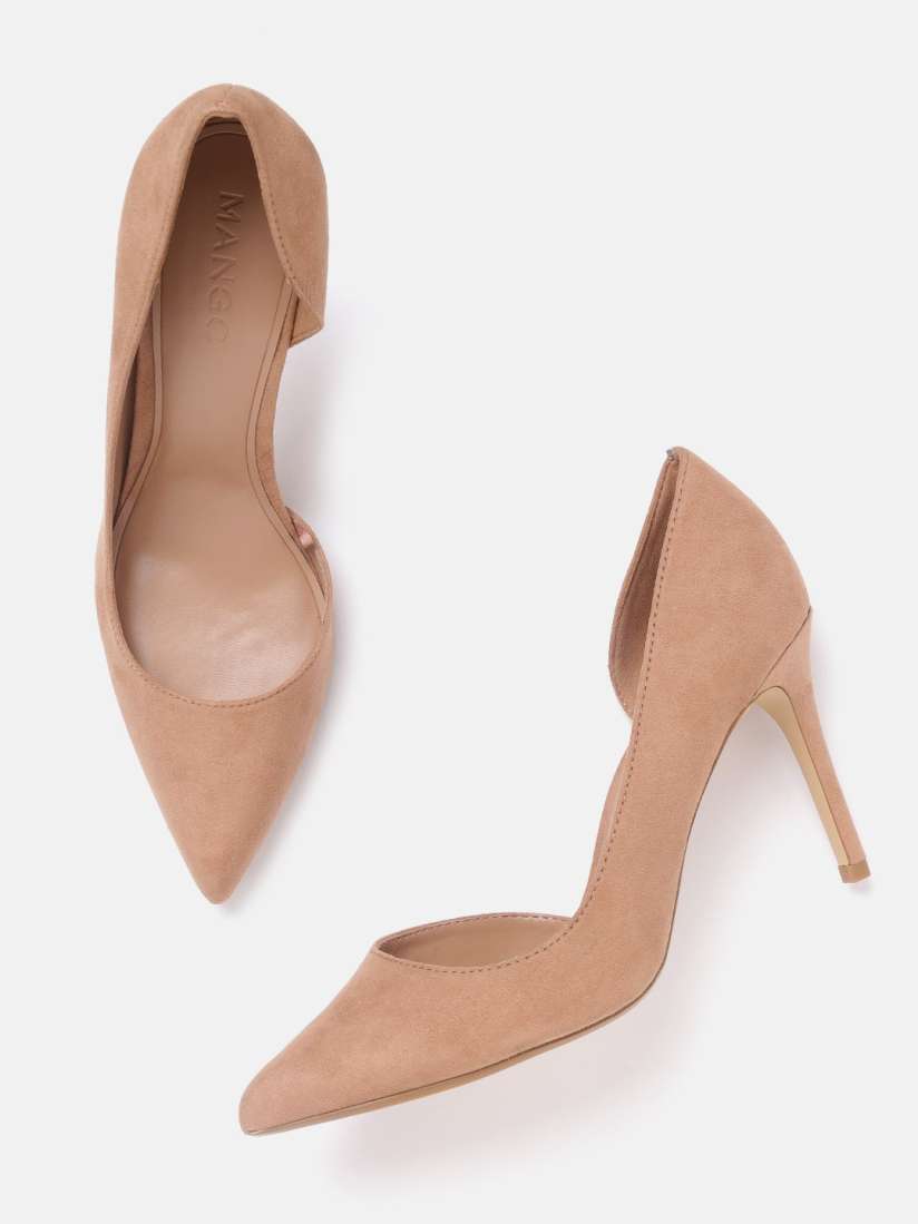 Buy MANGO Women Beige Solid Pumps Heels for Women 10991568 Myntra