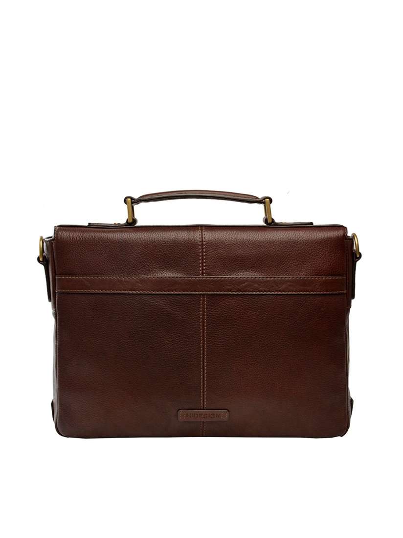Buy Hidesign Men Brown Solid Leather Laptop Bag Laptop Bag for Men 10991966 Myntra