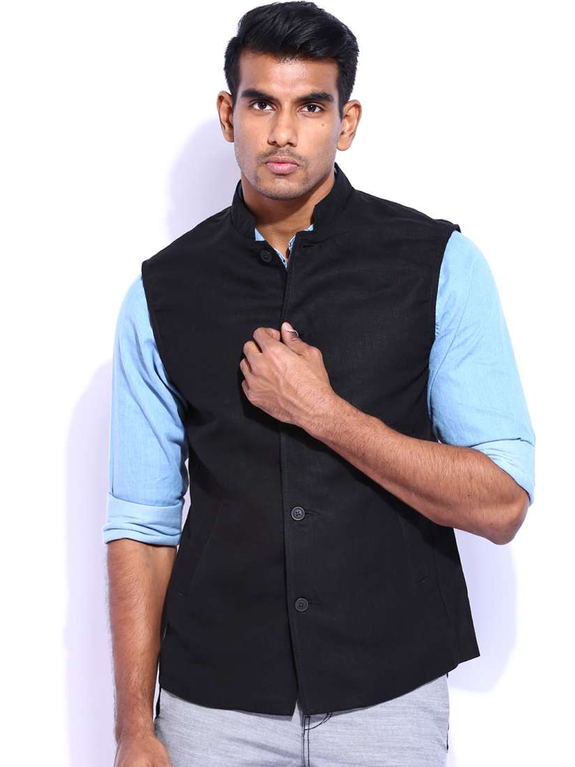 Nehru jacket sleeveless on sale