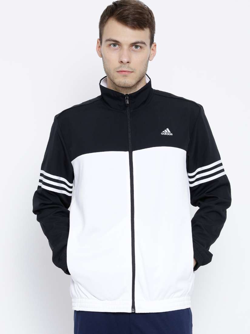 Adidas white black jacket outlet
