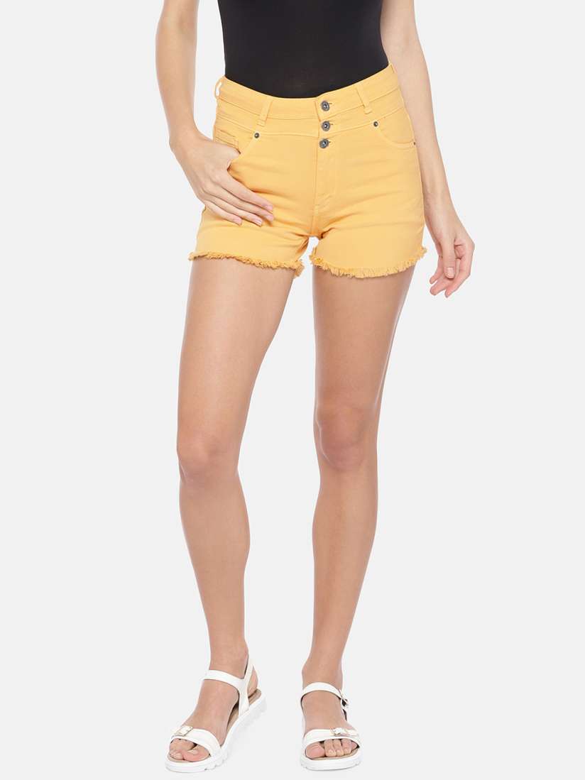 Yellow hot pants shorts discount