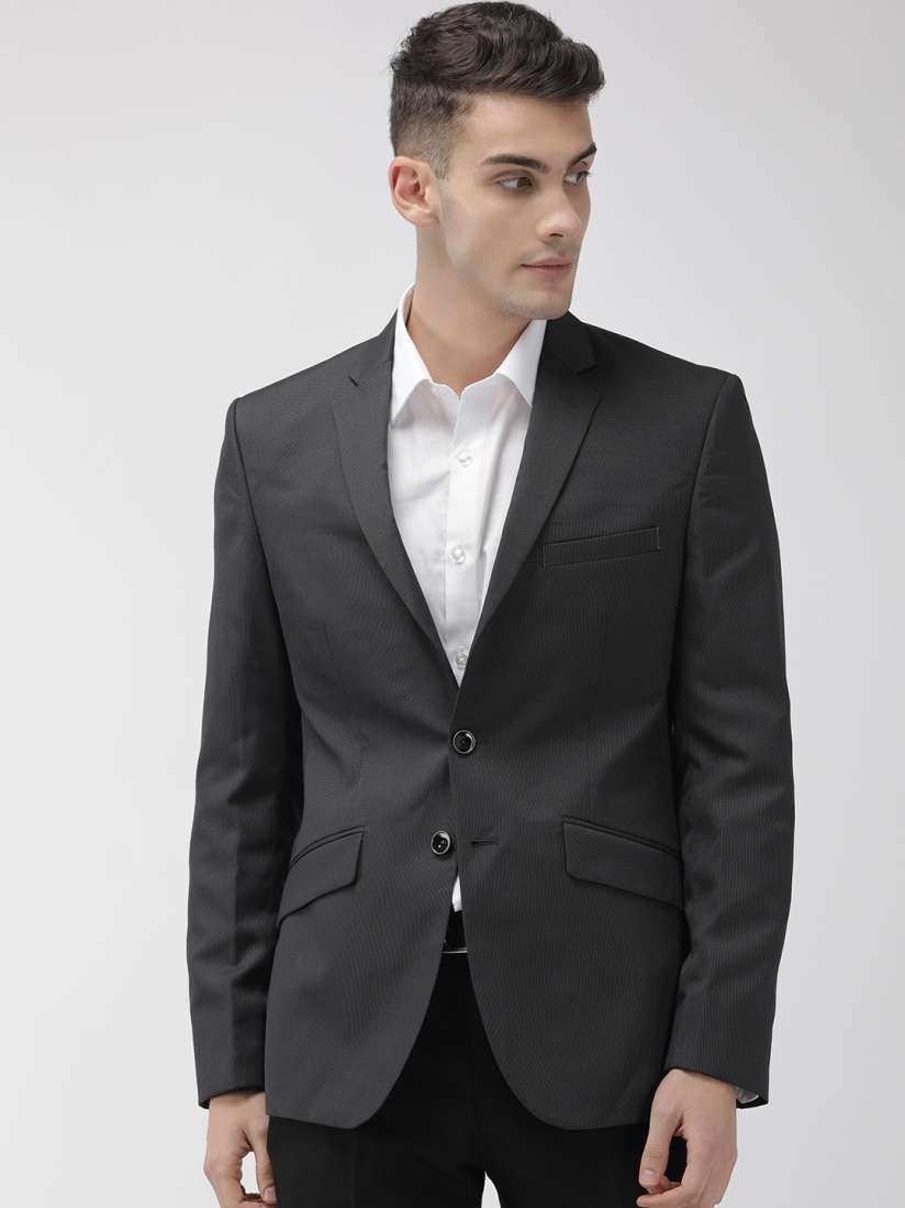Men's charcoal blazer slim fit hotsell