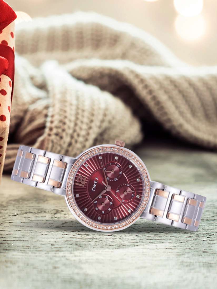 Buy Timex Women Burgundy Analogue Watch TWEL11905 Watches for Women 11017040 Myntra