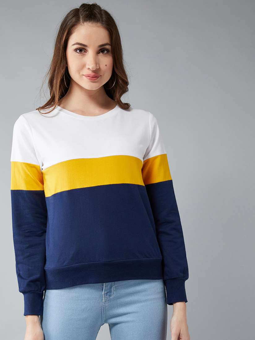 Navy blue and yellow sweatshirt discount