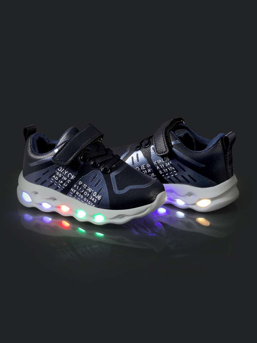 Buy Kittens Boys Navy Blue LED Slip On Sneakers Casual Shoes for Boys 11022610 Myntra