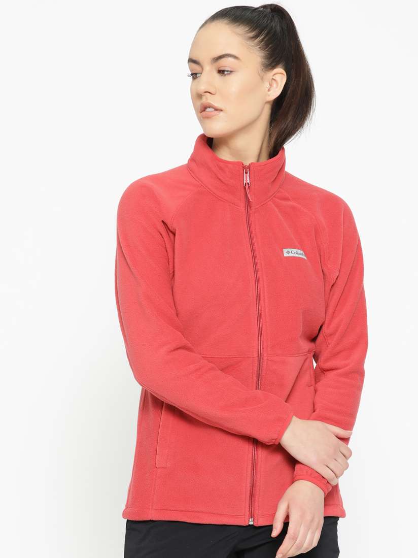 Buy Columbia Women Red Solid Basin Trail Fleece Full Zip Sporty Jacket Jackets for Women 11030248 Myntra