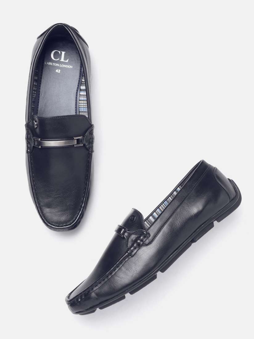 Myntra Carlton London Navy Blue Loafers Carlton London Men Navy
