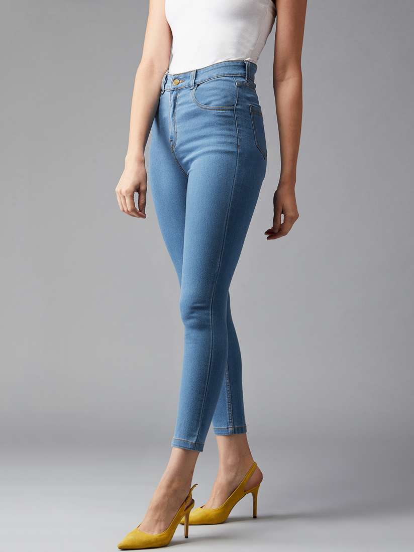 Buy DOLCE CRUDO Women Blue Skinny Fit High Rise Clean Look Stretchable Jeans Jeans for Women 11035316 Myntra