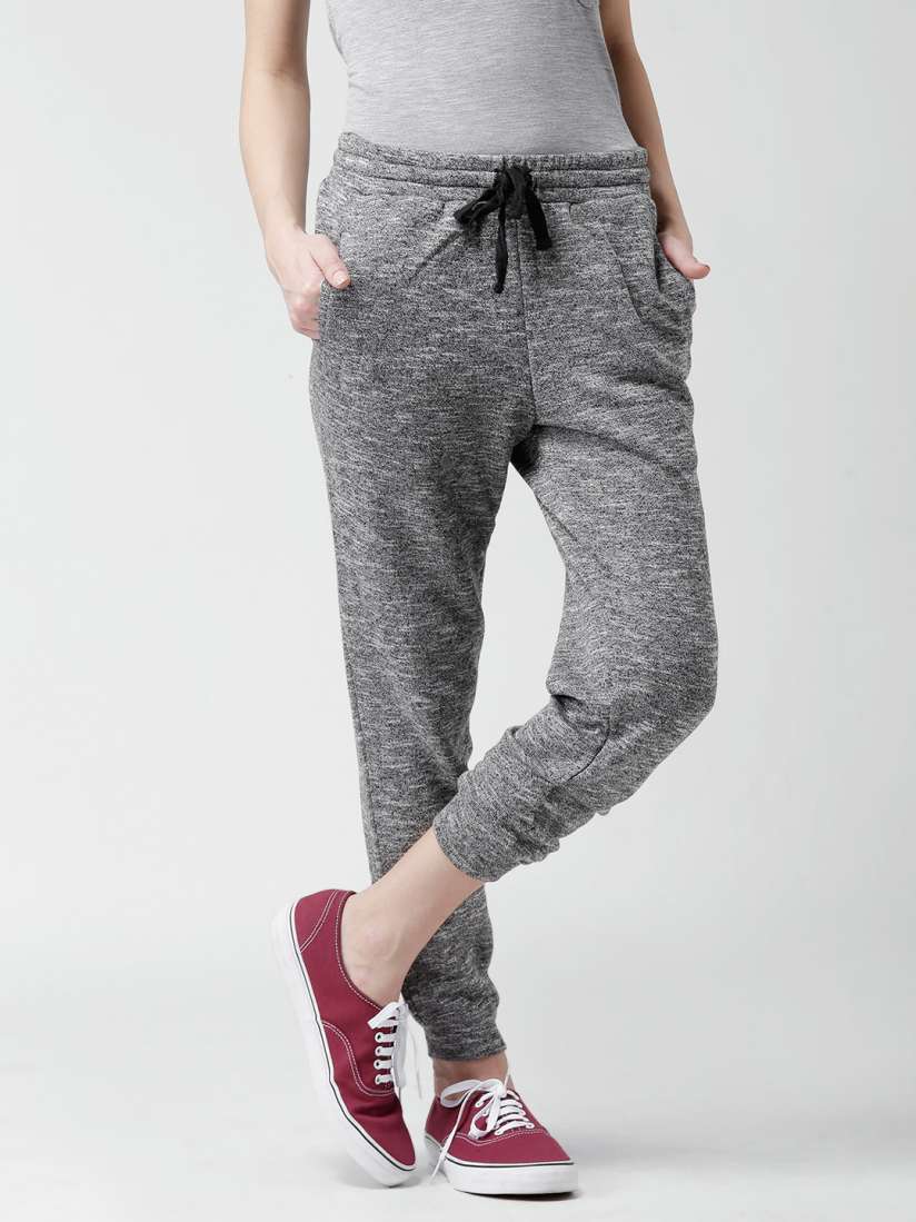 Buy FOREVER 21 Grey Joggers Trousers for Women 1104365 Myntra