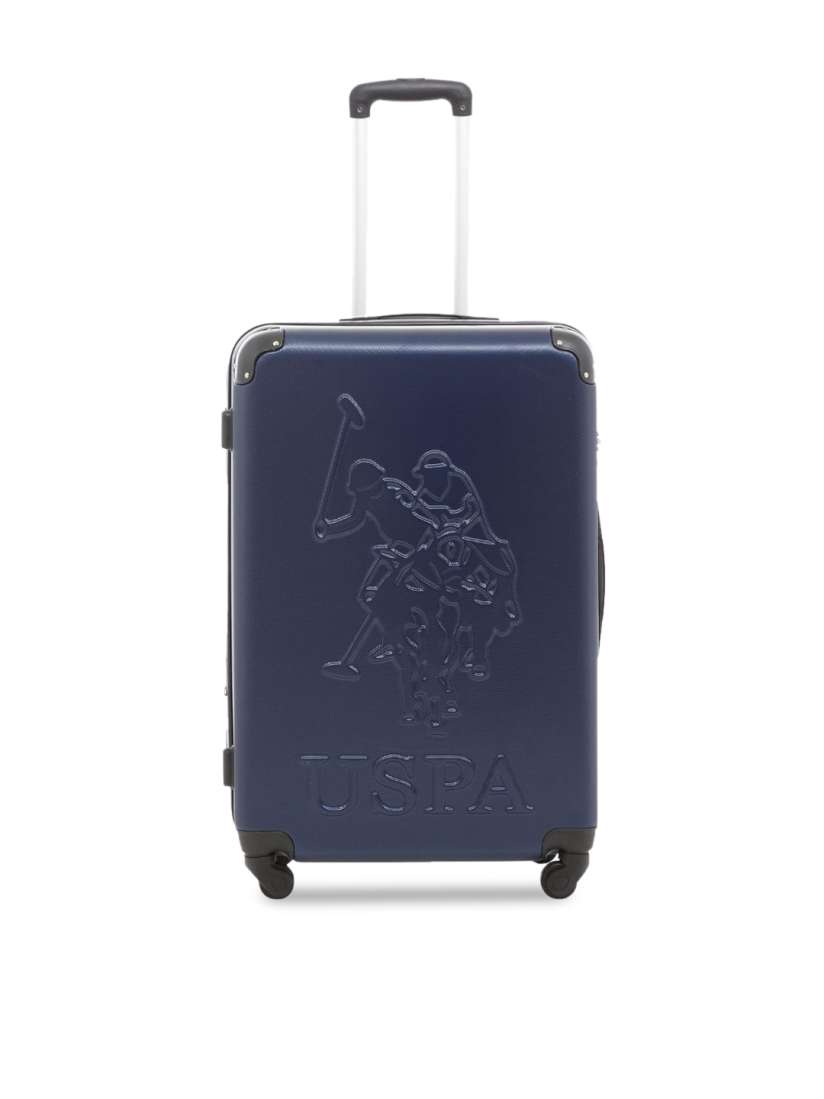 Buy U.S. Polo Assn. Unisex Blue Patterned Water Resistant Medium Trolley Suitcase Trolley Bag for Unisex 11045118 Myntra