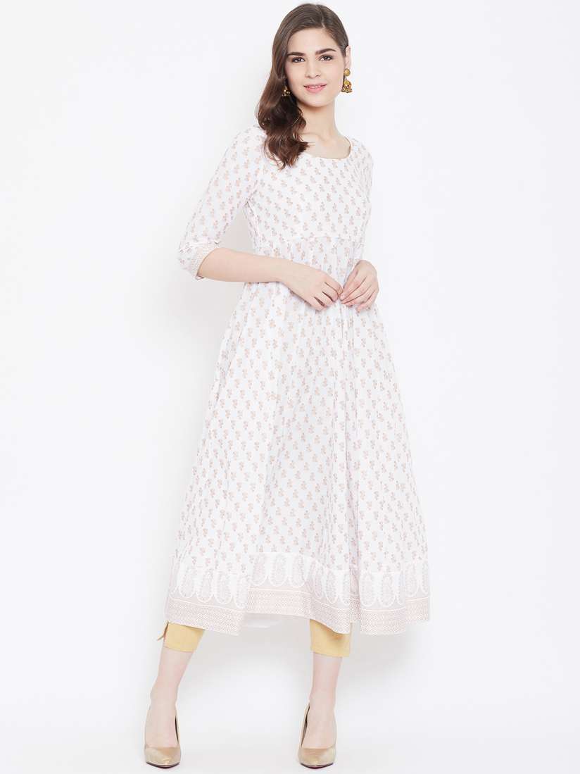 Myntra white anarkali online