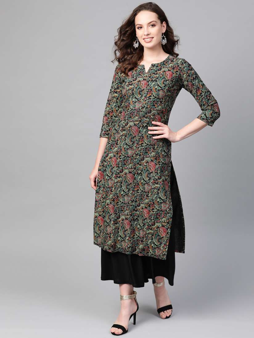 Ahika women's printed straight kurta on sale