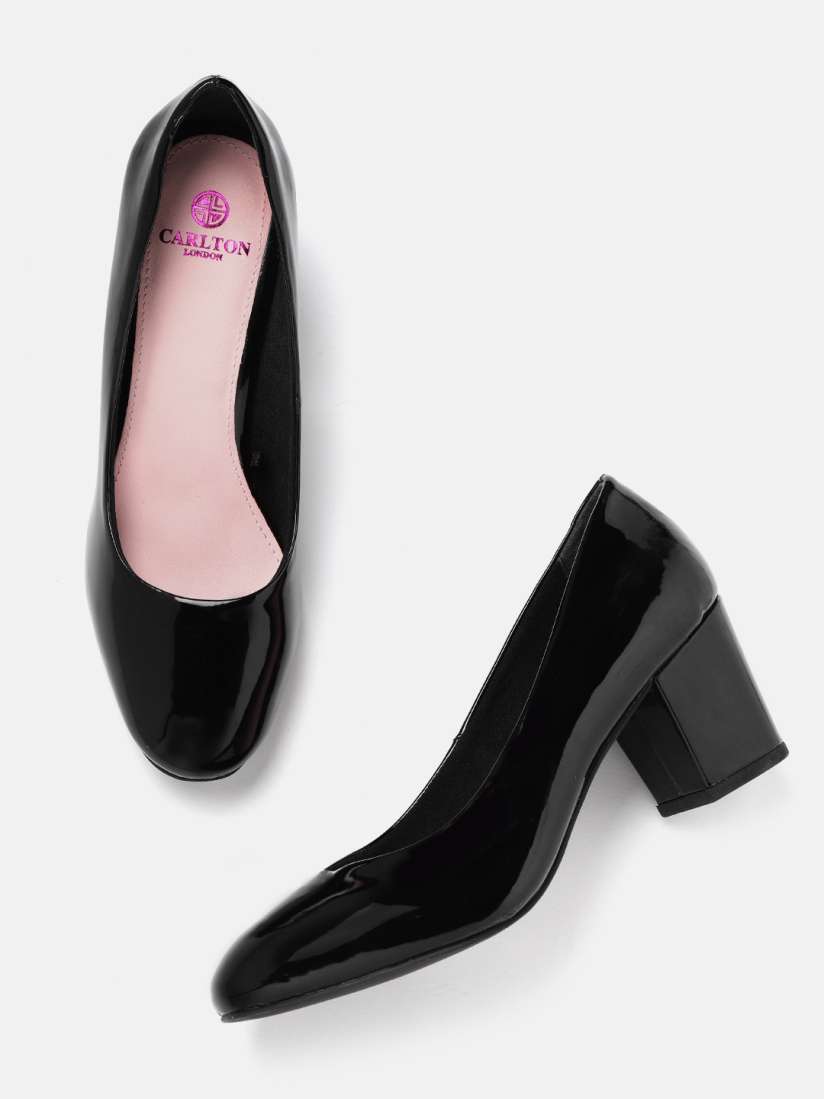 Buy Carlton London Women Black Solid Pumps Heels for Women 11056824 Myntra