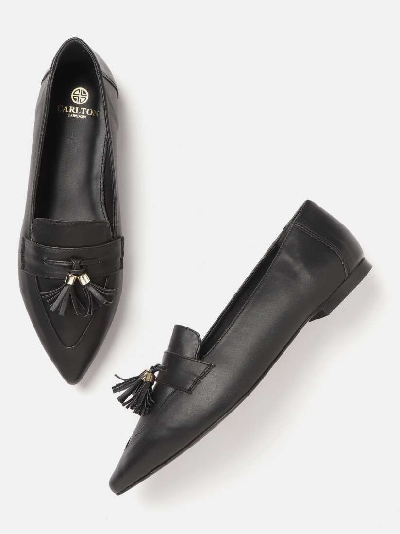 Buy Carlton London Women Black Tasselled Loafers Casual Shoes for Women 11056842 Myntra