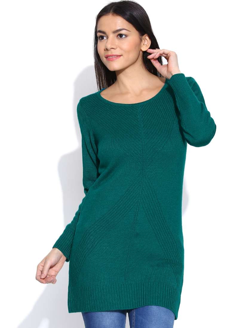 Buy American Eye Green Long Winter Top Tops for Women 1106438 Myntra