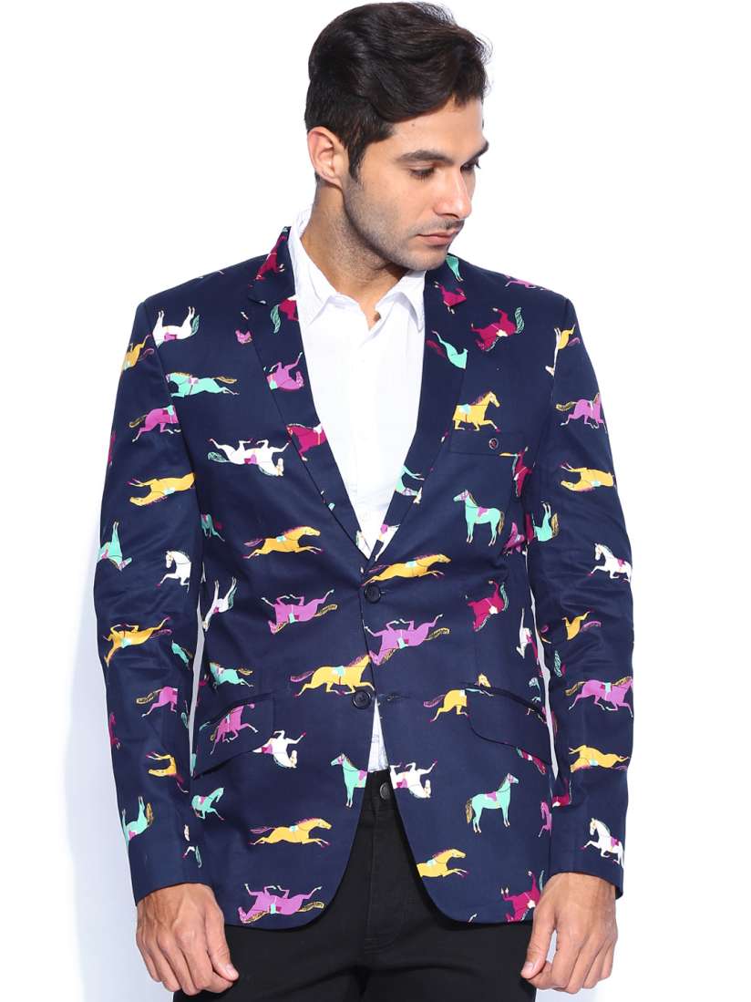 Horse print blazer top