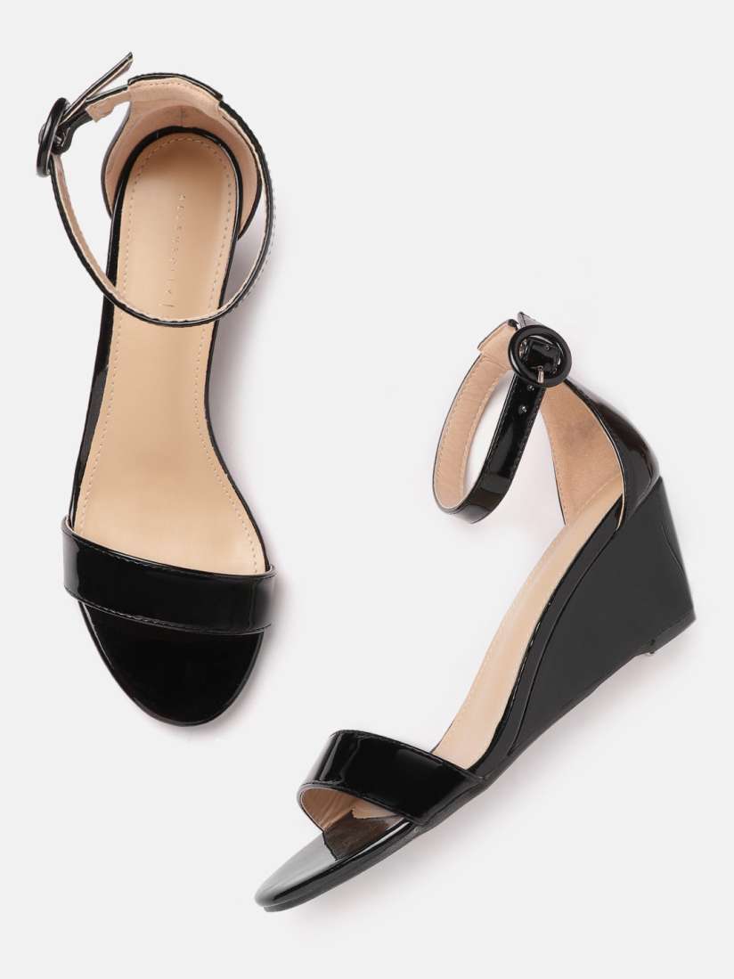 Buy Allen Solly Women Black Solid Wedges Heels for Women 11074788 Myntra
