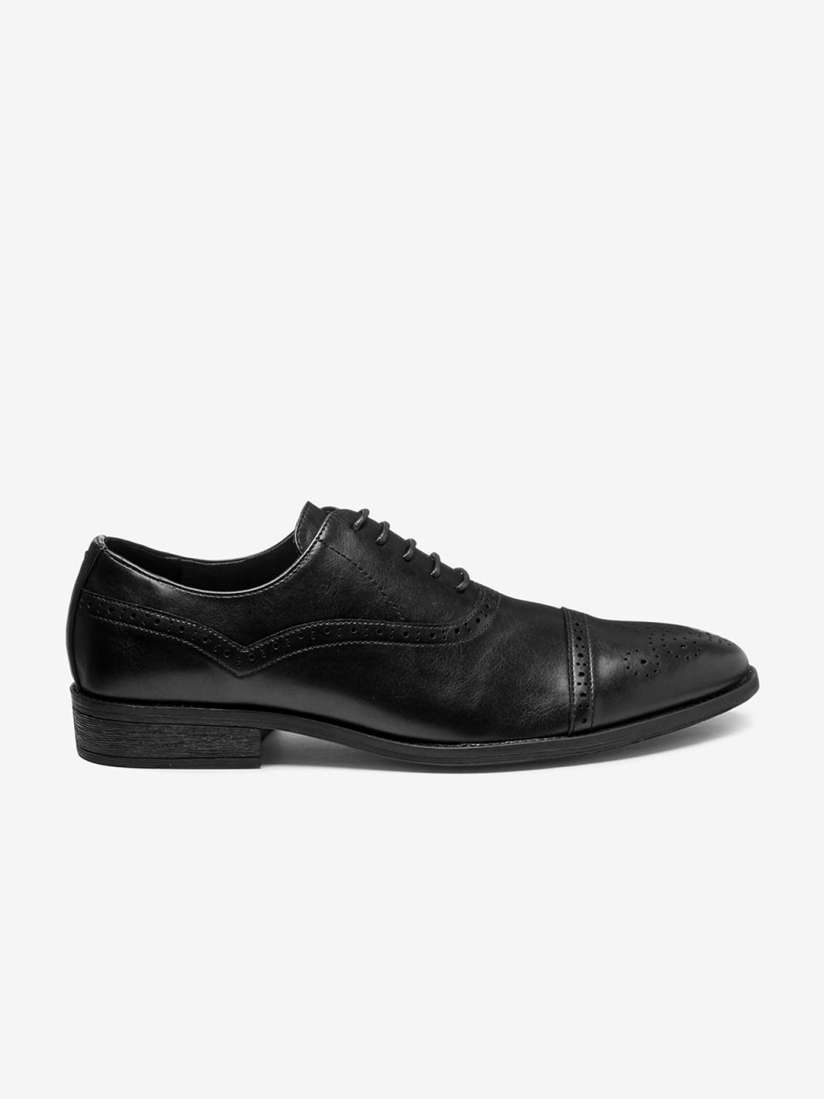 Buy next Men Black Leather Textured Formal Oxfords Formal Shoes for Men 11105184 Myntra