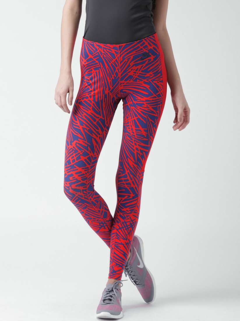 Buy Nike Red Blue Printed LEG A SEE AOP NSW Tights Tights for Women 1110598 Myntra
