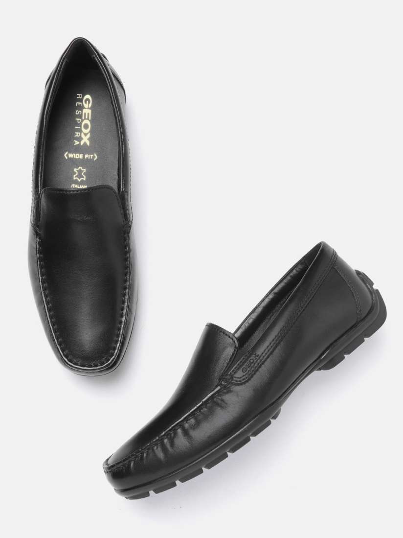 Buy Geox Men Black Leather Wide Fit Driving Shoes Casual Shoes for Men 11107482 Myntra