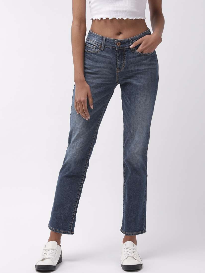 Buy Denizen From Levis Women Blue Modern Slim Fit Mid Rise Clean Look Stretchable Jeans Jeans for Women 11139656 Myntra