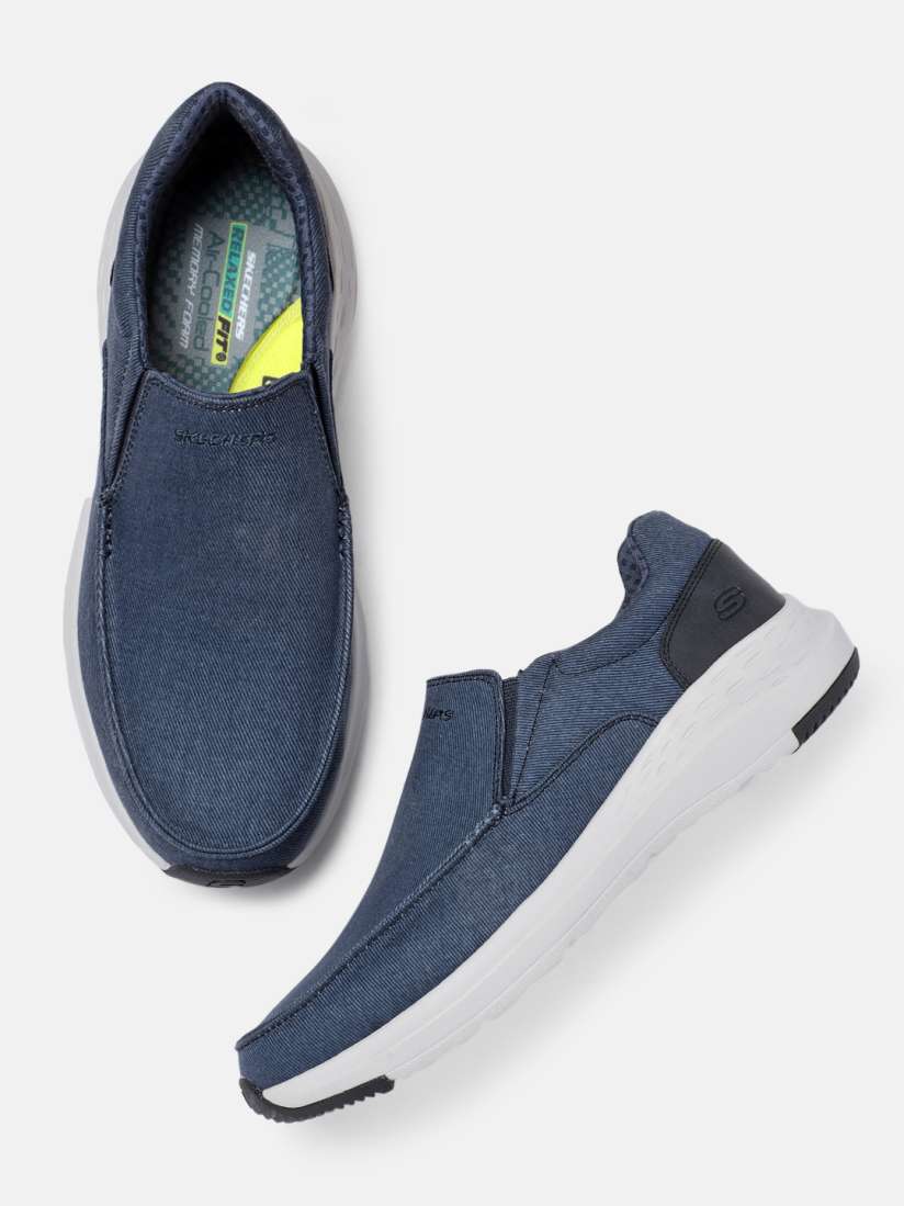 Skechers men's parson-trest slip on canvas moc toe oxford on sale