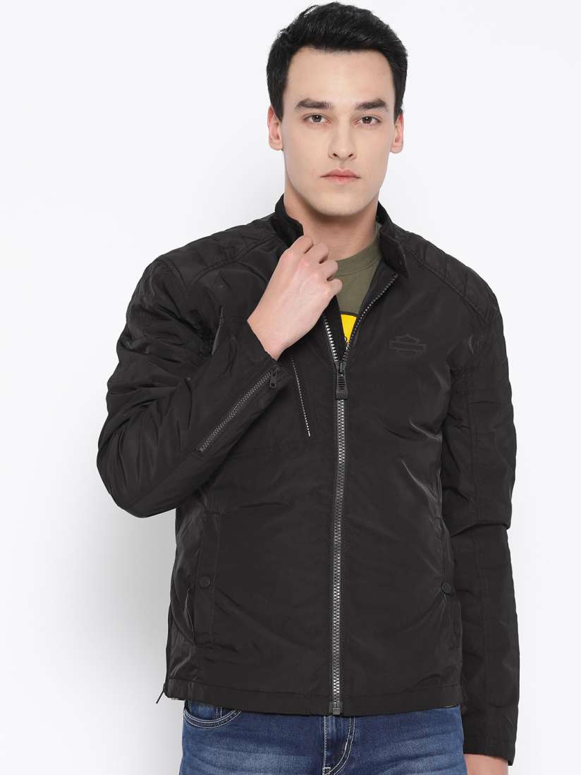 Buy Harley Davidson Men Black Solid Padded Jacket Jackets for Men 11141234 Myntra