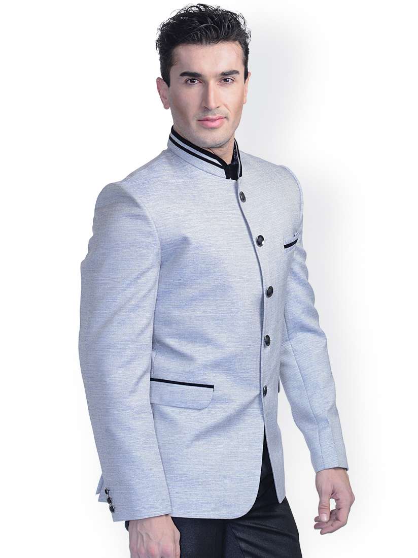 Buy LUXURAZI Blue Jute Blazer Blazers for Men 1114423 Myntra