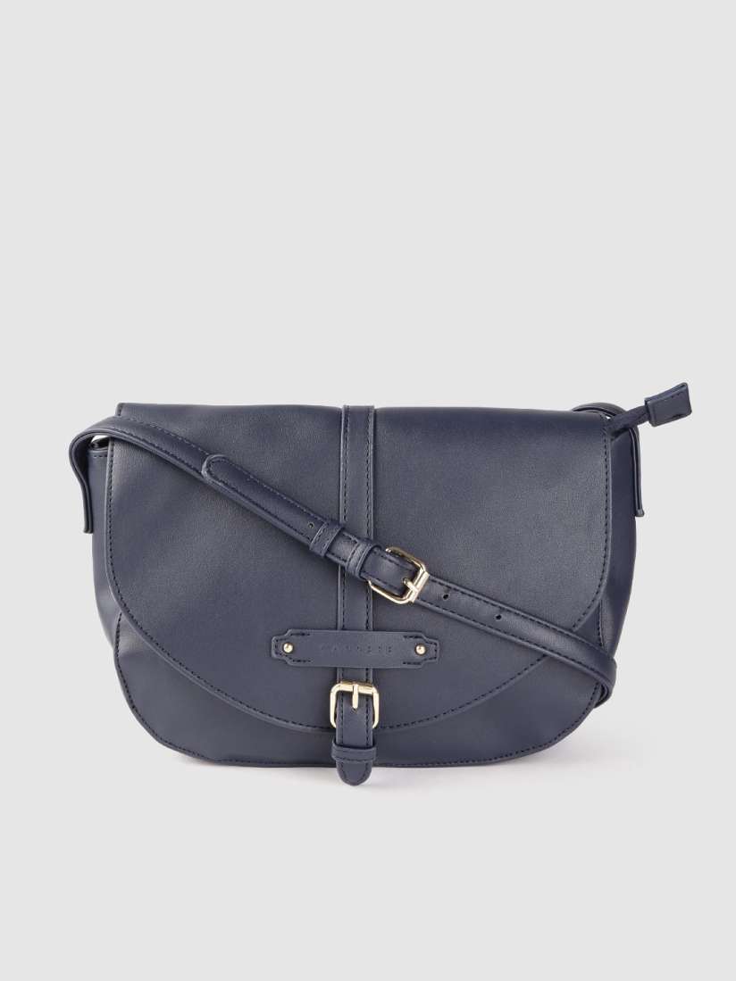 Buy Caprese Navy Blue Solid Sling Bag Handbags for Women 11152850 Myntra